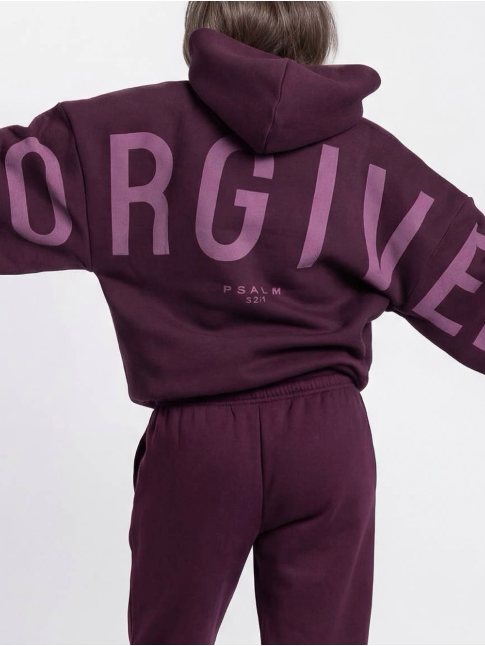 GLO Forgiven Unisex Oversized Hoodie Dark Shadow NWT